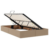Storage Bed with Mattress Cappucino 120 x 200 cm Faux leather 3369944