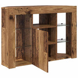 Corner LED TV Cabinet 100x40x68cm Old Wood Engineered Wood 889793