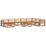 Outdoor Sofa Set 9 pcs Natural Solid Acacia Wood 3368037