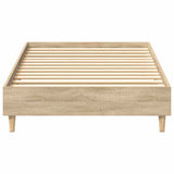Bed Frame No Mattress Sonoma Oak 75x190 cm Small Single Engineered Wood 861095