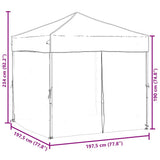 Folding Party Tent with Sidewalls Taupe 2x2 m 93505