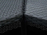 Corner Bar Table Black 100x50x105 cm Poly Rattan 313481