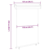 Balcony Side Awning 125x250 cm Brown 48423