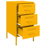 ZNTS Bedside Cabinets 2 pcs Mustard Yellow 36x39x68 cm Steel 843085