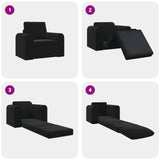 Folding Sofa Bed Black 98 x 71 x 83 cm Velvet 42030505