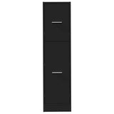 Apothecary Cabinet Black 30x41x118 cm Engineered Wood 855161