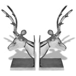 Bookends Deer 2 pcs Aluminium Silver 243478