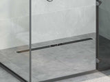 Shower Drain Glass Cover with 360&deg Siphon Black 90 cm 42015977