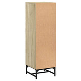Highboard with Glass Doors Sonoma Oak 35x37x120 cm 836562