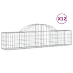 Arched Gabion Baskets 12 pcs 200x30x40/60 cm Galvanised Iron 3146057