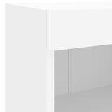 4 Piece TV Wall Cabinets with LED Lights White 3216569