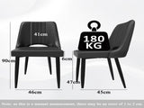 Dining Chairs with Cut-Outrest, Modern Kitchen Chair, Scandinavian Faux Leather Chair with High 27529681