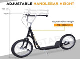 Stunt Scooter, Kids Scooter with 16" Big Wheels, Adjustable Height, Dual Brakes, for Ages 5 Years, T3398P548554