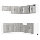 11 Piece Kitchen Cabinet Set Lucca Grey Sonoma Engineered Wood 3314927