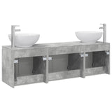 Bathroom Cabinet Set 3 pcs Concrete Grey 49.5 x 44.5 x 65 cm 3405690