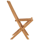 Garden Chair Set of 2 Warm Brown Sanded teak hardwood Compact 41993