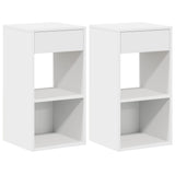 ZNTS Bedside Cabinets with Drawer 2 pcs White 35x34x66.5 cm 858714