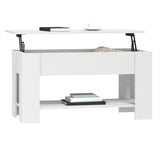 Coffee Table White 101x49x52 cm Engineered Wood 809701
