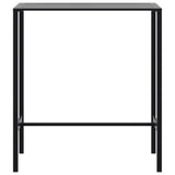 5 Piece Garden Bar Set Black Powder-coated Steel 3283751