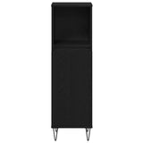 Bathroom Furniture Set 3 pcs Black Oak Engineered Wood 3378509