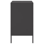 ZNTS Bedside Cabinets 2 pcs Black 36x39x68 cm Steel 843067