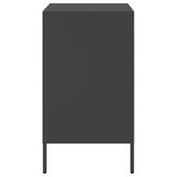 ZNTS Bedside Cabinets 2 pcs Black 36x39x68 cm Steel 843067