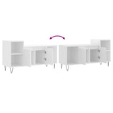 TV Cabinet White 100x35x55 cm Engineered Wood 831316