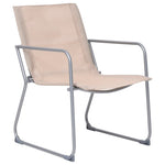 4 Piece Garden Lounge Set Fabric & Steel Cream 44353
