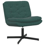 Swivel Relaxing Chair Dark Green 63 x 75 x 76 cm Velvet 42007362