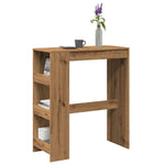 ZNTS Bar Table with Racks Artisan Oak 90x40x103.5 cm Engineered Wood 854381