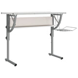 Craft Desk White&Grey 110x53x cm Engineered Wood&Steel 340928