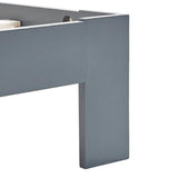 Bed Frame Grey Solid Pine Wood and Plywood 160x200 cm Durable 283170