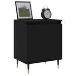 ZNTS Bedside Cabinets 2 pcs Black 40x30x50 cm Engineered Wood 826815