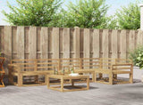 Outdoor Sofa Set 6 pcs White Solid Acacia Wood 3387663
