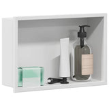 Shower Niche White 30 x 20 x 9.5 cm Stainless Steel 42012661