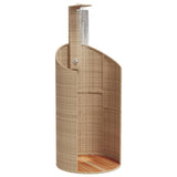 Outdoor Shower Beige 100x100x241,5 cm Poly Rattan and Acacia Wood 368214