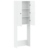 Toilet Cabinet BREDA White 66 x 25.5 x 190 cm Engineered Wood 897575