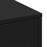 Narrow Bathroom Cupboard with Wheels Black Engineered Wood 855278