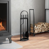 5 Piece Fireplace Tool Set 23x15x66 cm Steel 156379