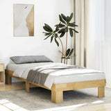 Bed Frame without Mattress 75x190 cm Small Single Solid Wood Oak 851956