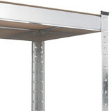 5-Layer Shelves 3 pcs Silver Steel&Engineered Wood 3154210
