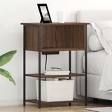 Bedside Cabinet Brown Oak 55 x 31 x 76 cm Engineered Wood 859504