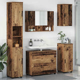 Bathroom Furniture Set 5 pcs Old Wood Engineered Wood and Metal 3393081