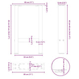 Coffee Table Legs Anthracite 2 pcs 28x cm Steel 4013274