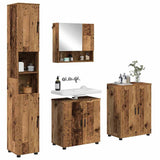 Bathroom Furniture Set 4 pcs Old Wood Engineered wood & Metal 3393011