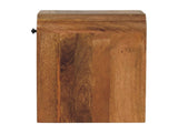 Solid Wood Newton Mini Oak-ish Nightstand with a drawer and open shelf, Brown B2743P403243