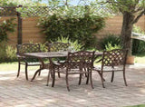 Garden Dining Set 5 pcs Bronze Aluminium 3334652