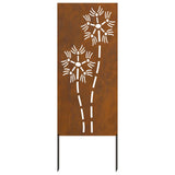 Garden Privacy Screen Rusty 50 x 140 cm Weathering Steel 876286