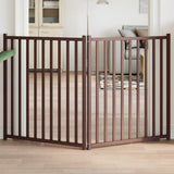 Dog Gate Foldable 2 Panels Brown Oak 160 cm Solid Wood Fir 352298