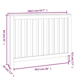 Radiator Cover White 108.5x19x84 cm Solid Wood Pine 822572